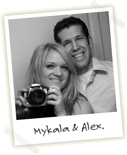 Polaroid of Alex and Mykala.